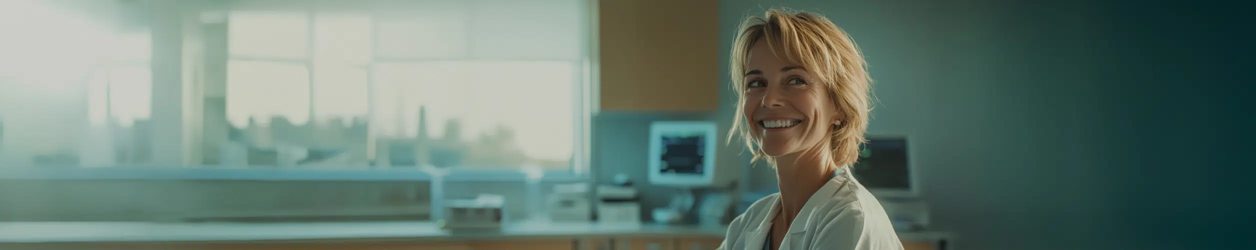 Happy Woman with Short Hair